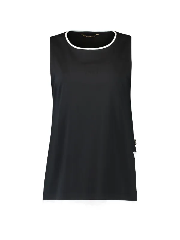 Goldbergh Lussuria Contrast-trim Top in Black