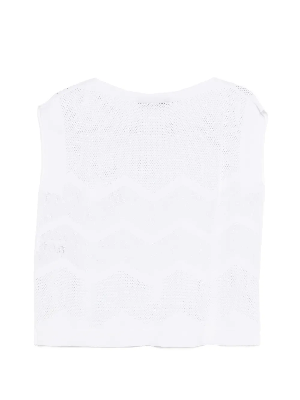  D.exterior Chevron Tank Top - White 