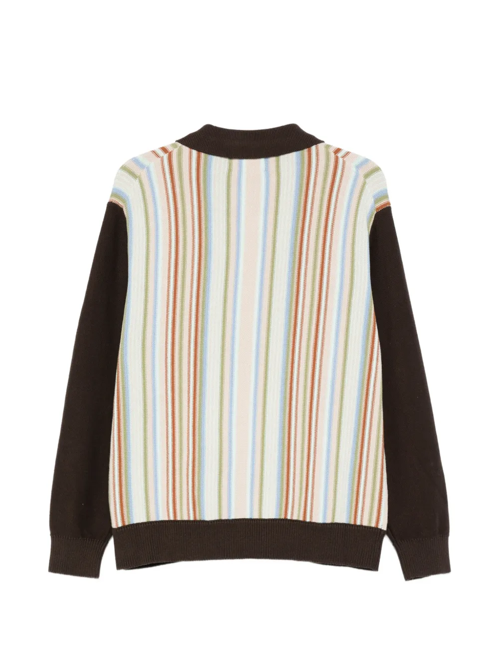  Walk In Paris Pinstripe Zip-up Cardigan - Neutrals 