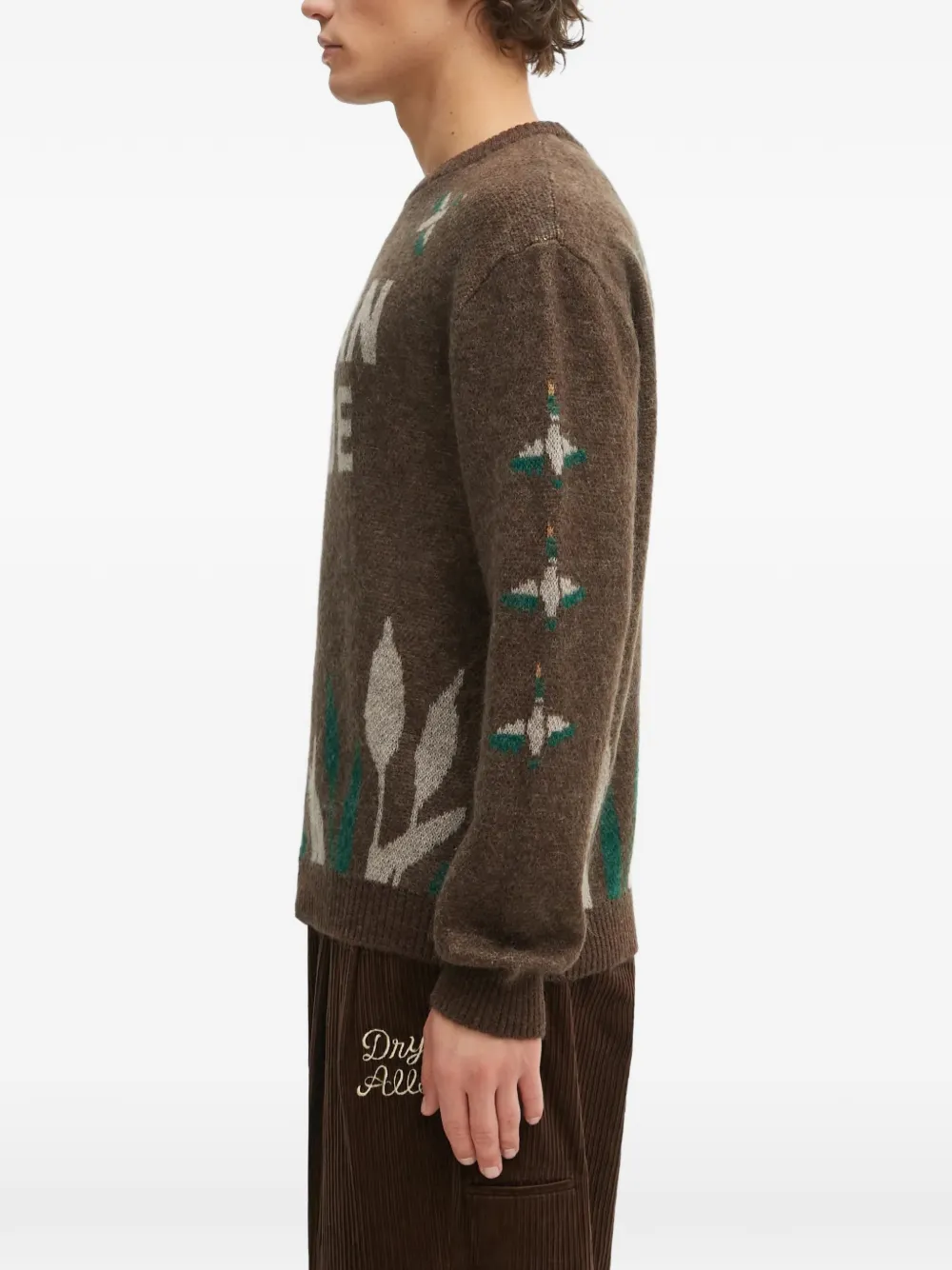  Human Made Print Crewneck Sweater - Brown 