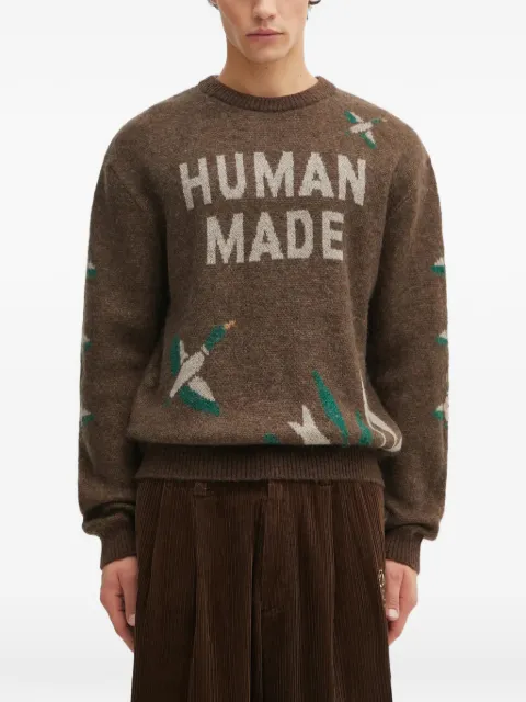 Human Made print crewneck sweater