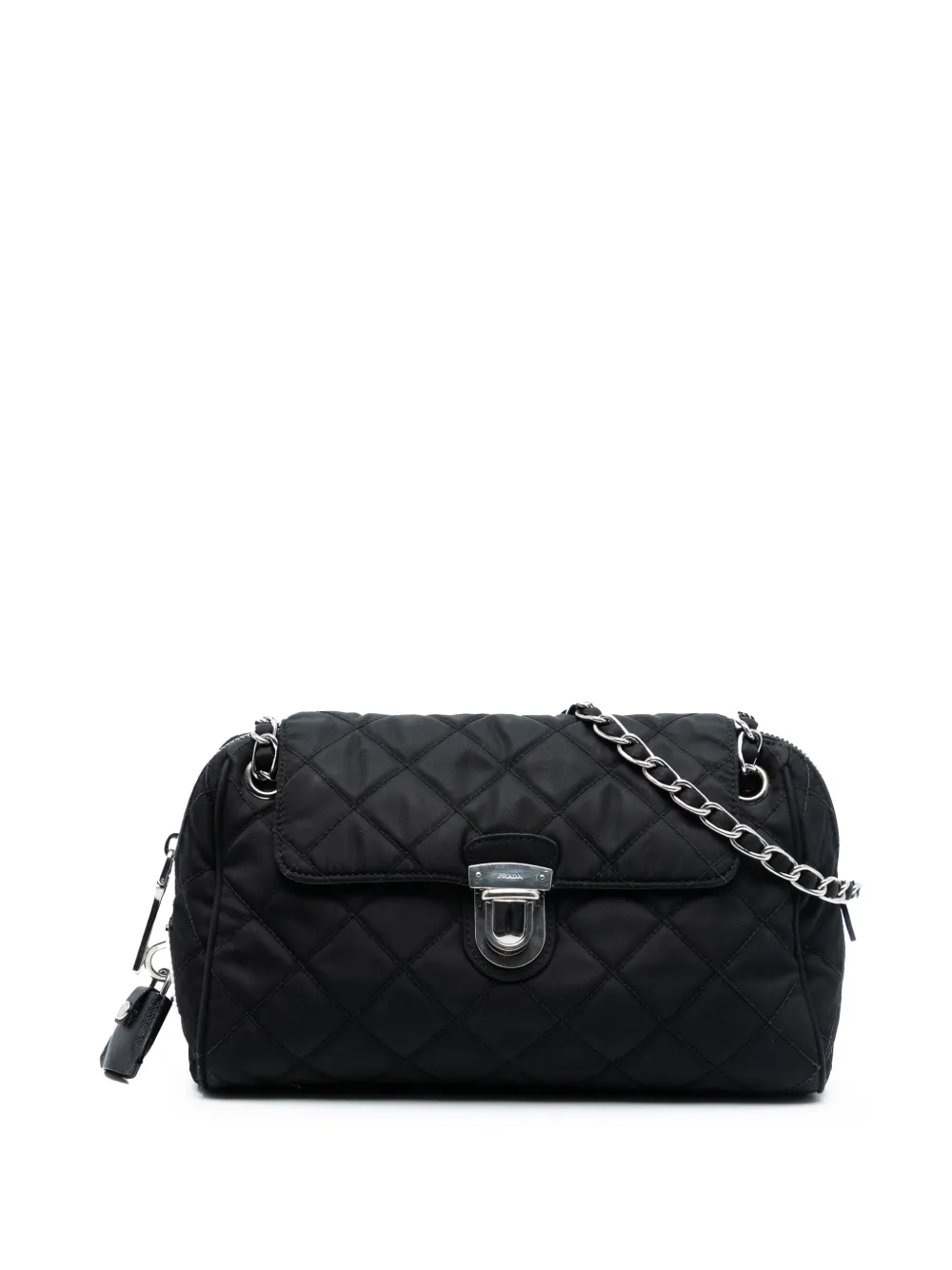 Prada Pre-Owned 2000-2025 Impuntu Tessuto Chain crossbody bag - Nero