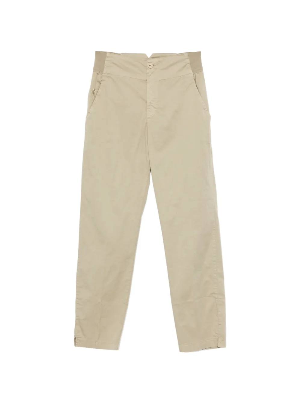 european culture straight-leg cropped trousers - Verde