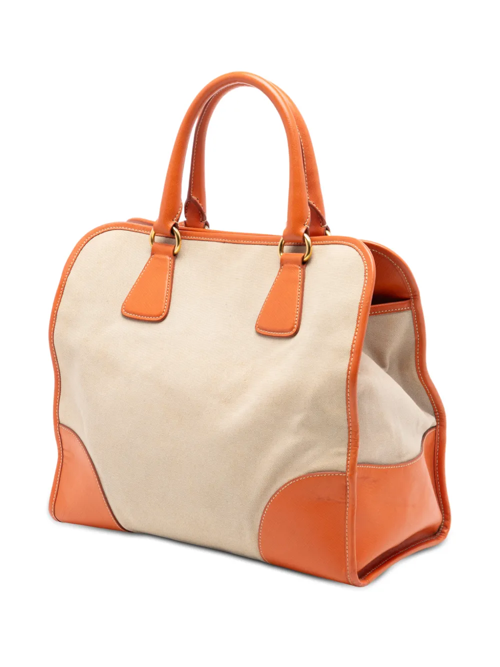 2010-2025 Saffiano Trimmed Canvas Canapa Satchel