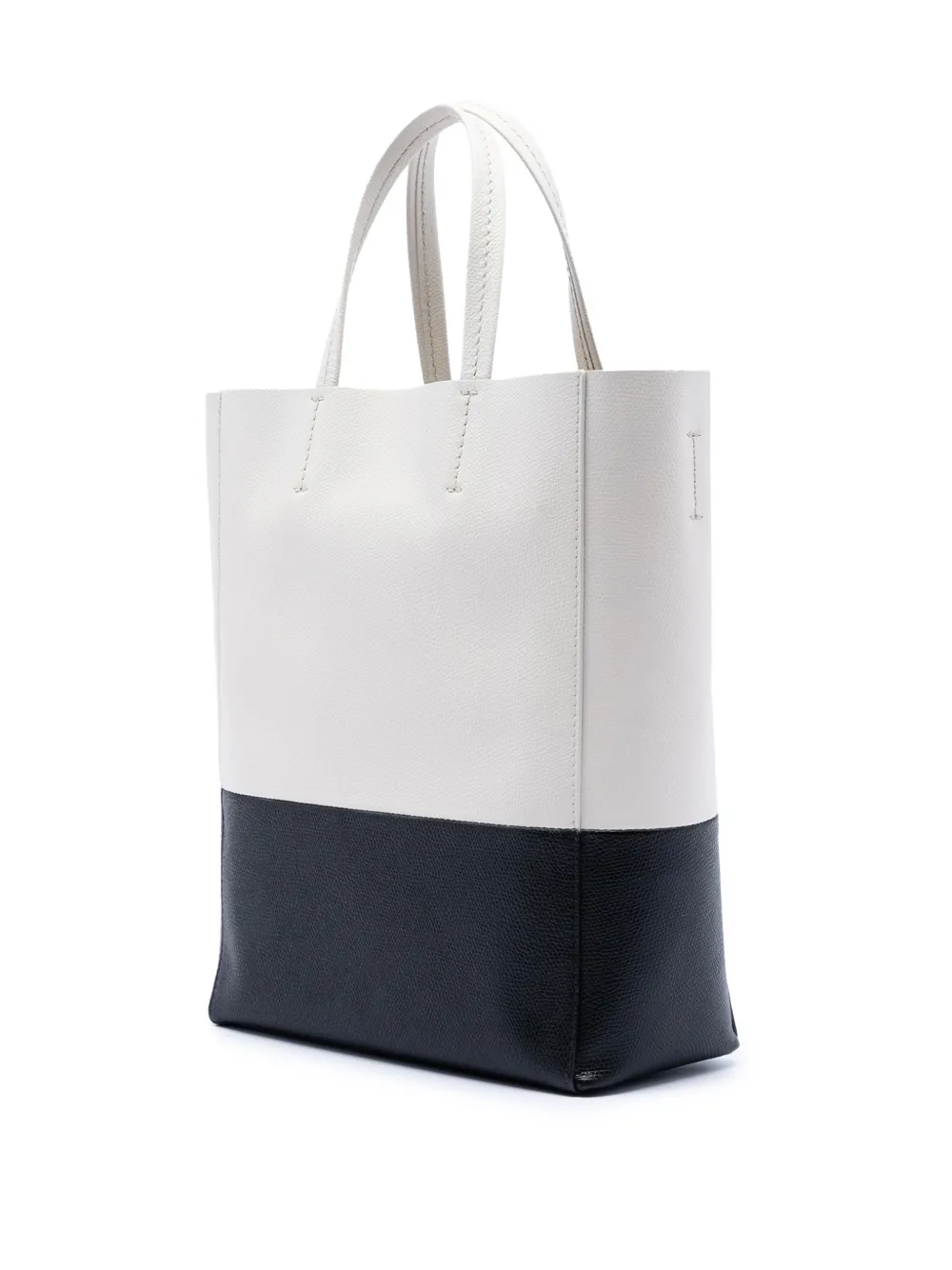 2018 Small Bicolor Grained Calfskin Vertical Cabas Tote Satchel