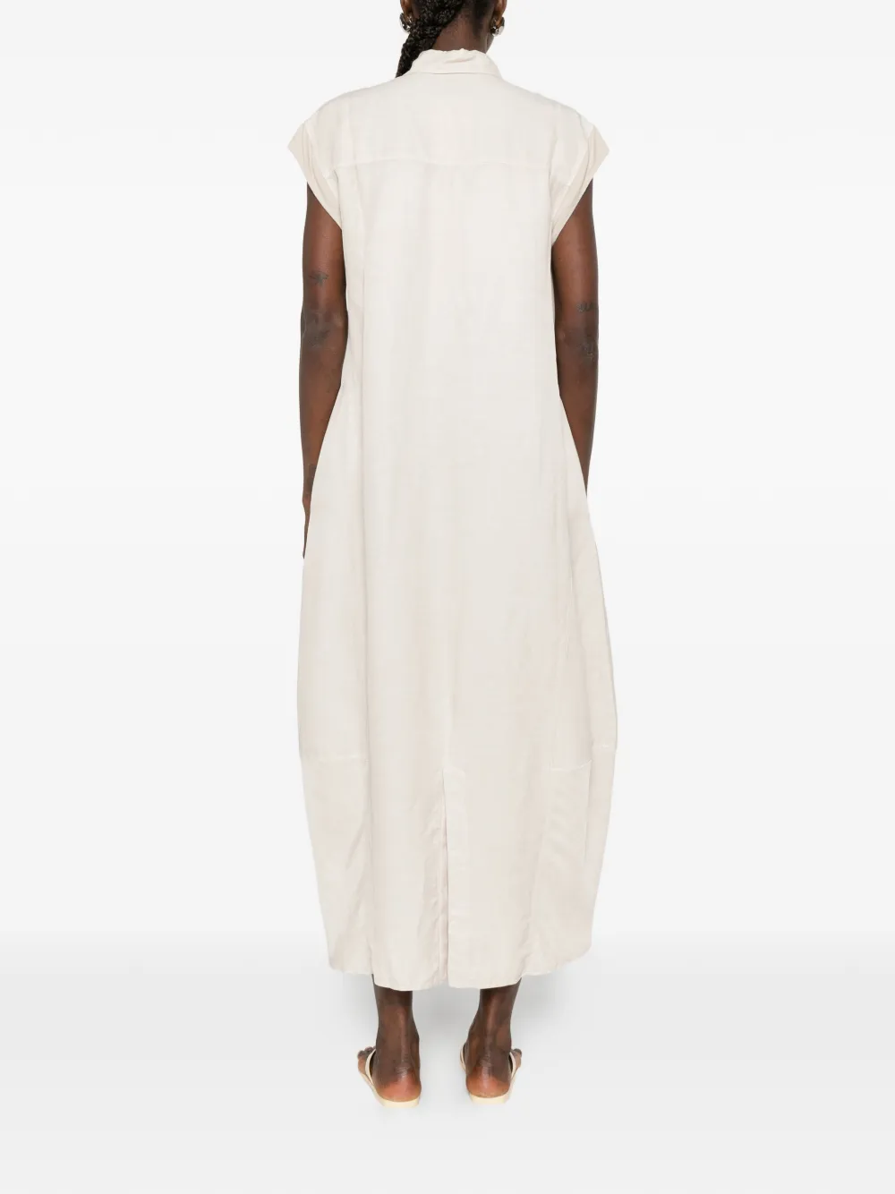 Short-Sleeve Button Dress