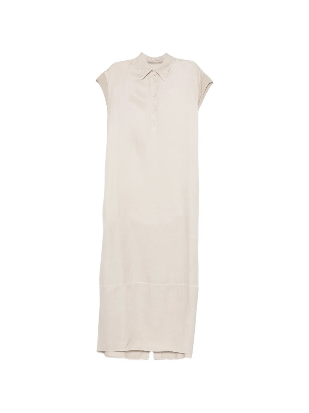 european culture short-sleeve button dress - Toni neutri