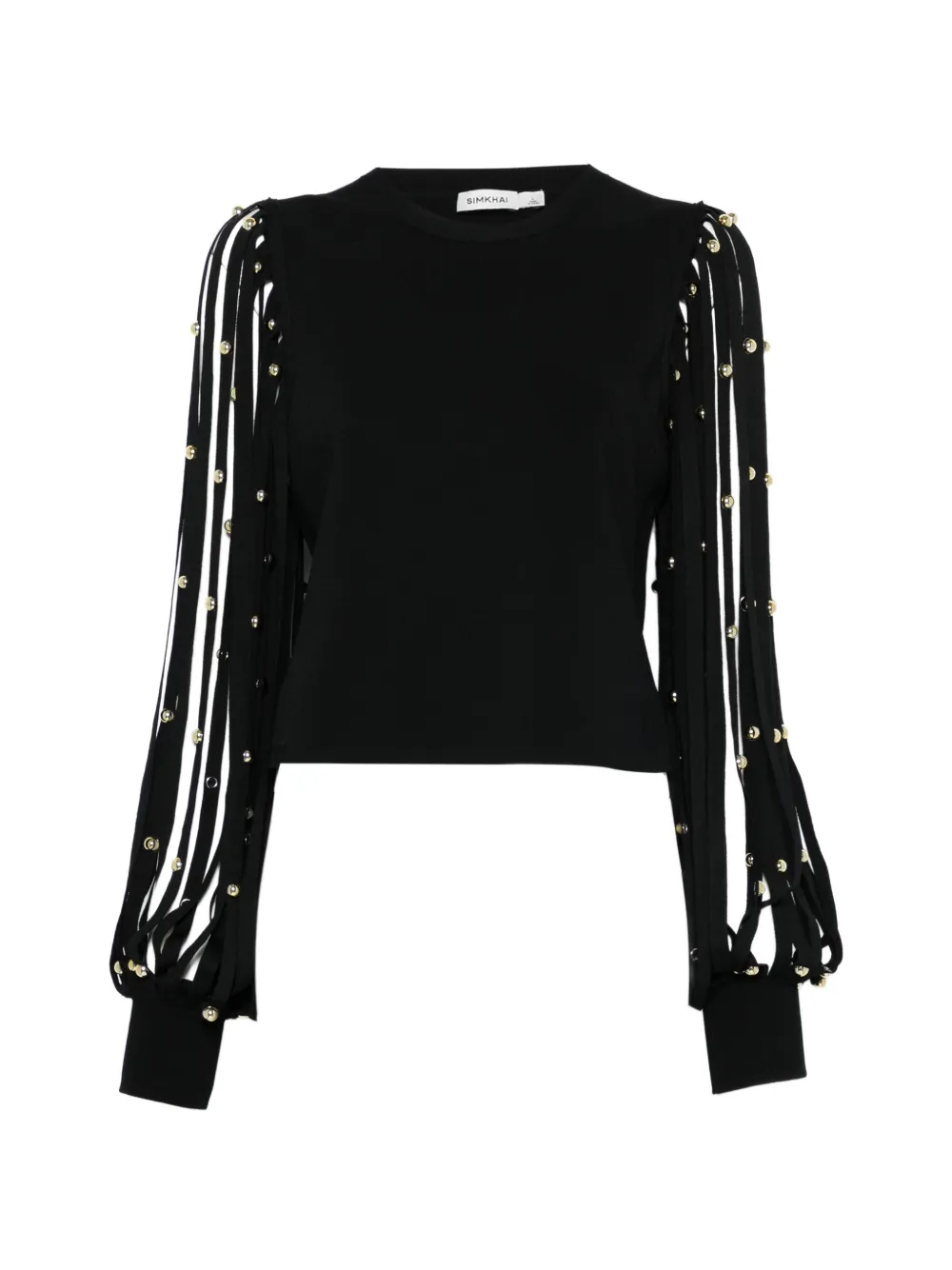Simkhai studded cut-out top - Nero