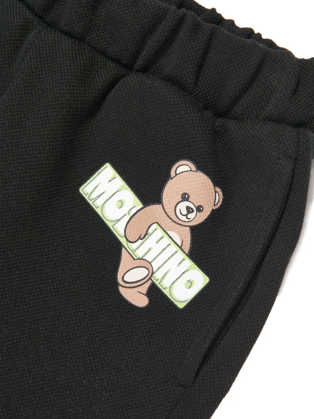 Moschino Kids Trainingsbroek met logoprint Zwart