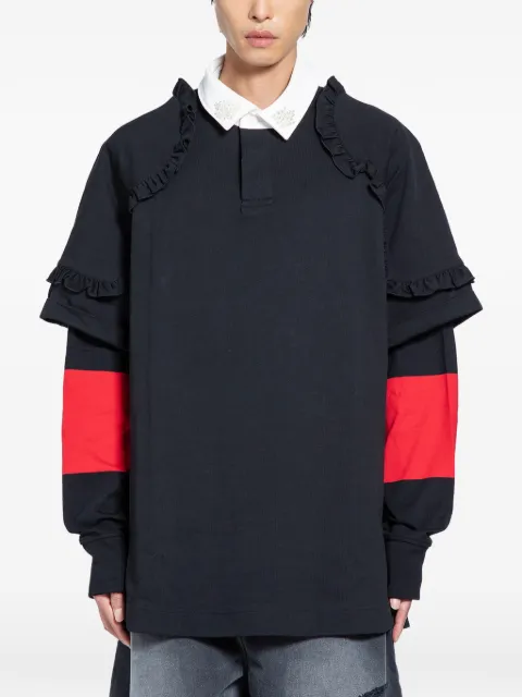 Simone Rocha layered ruffled polo shirt
