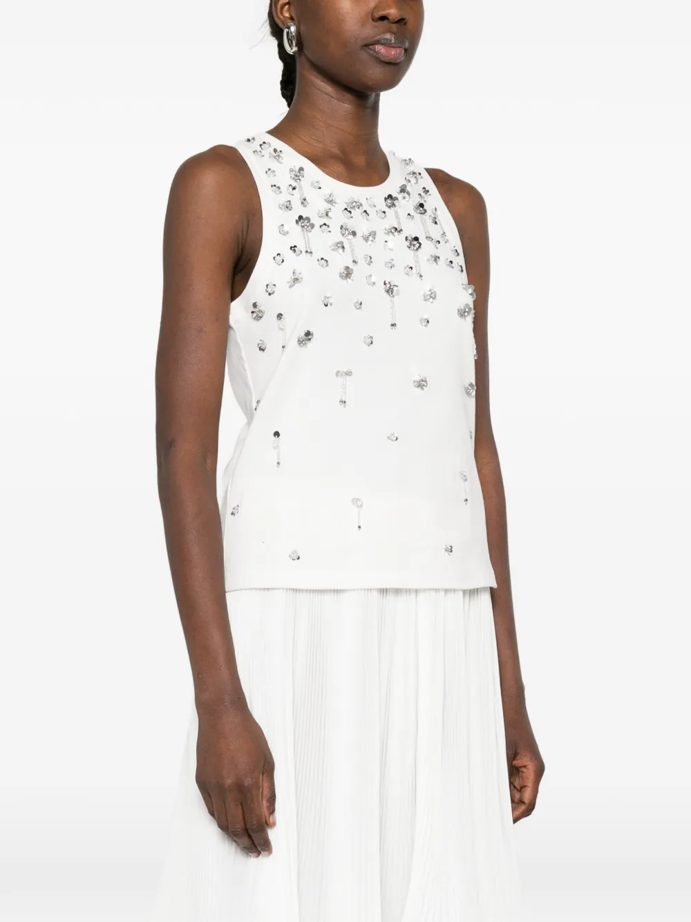  Simkhai Embellishment Tank Top - White 