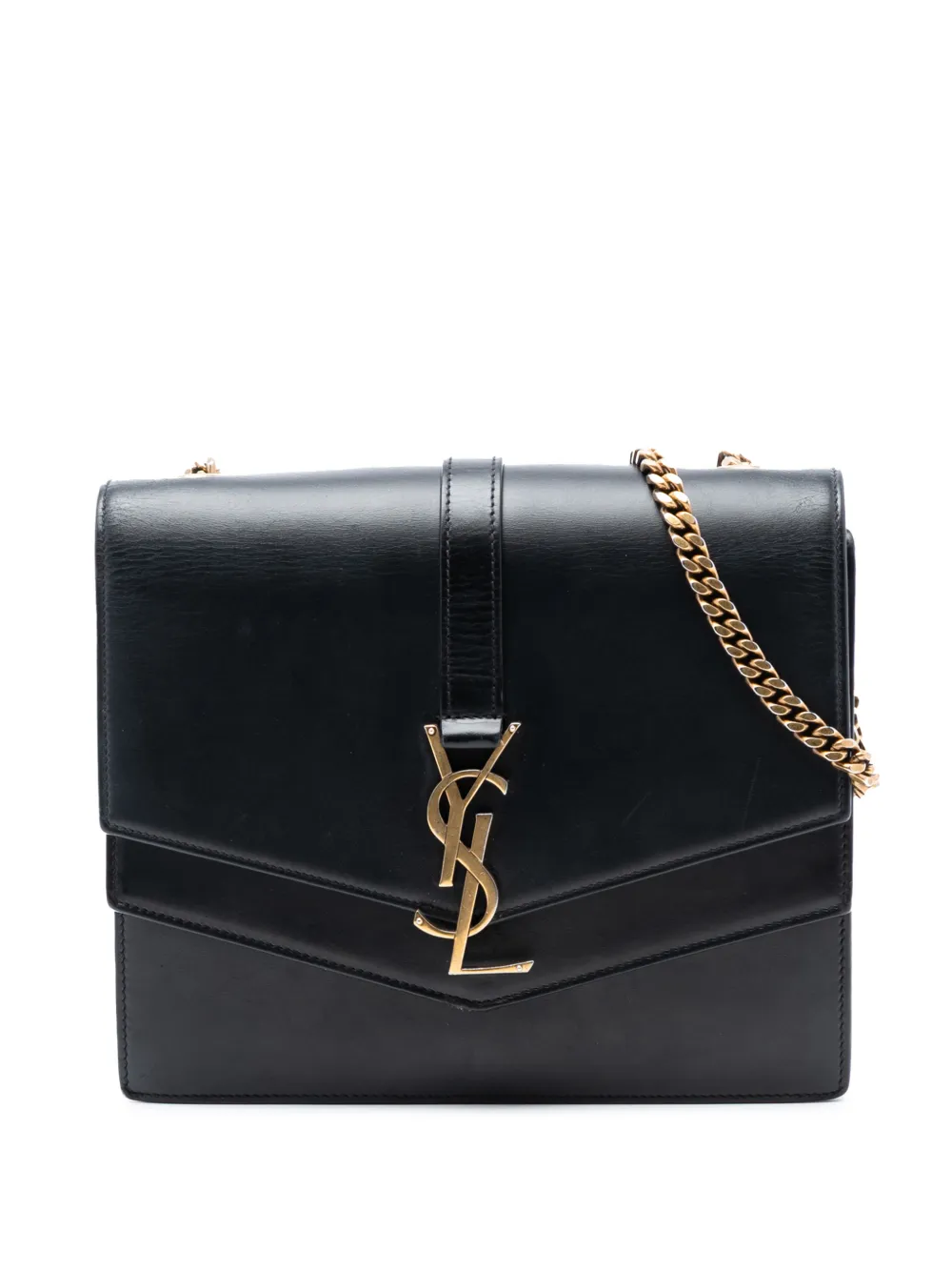 Saint Laurent Pre-Owned 2018 Medium Leather Monogram Sulpice crossbody bag - Nero