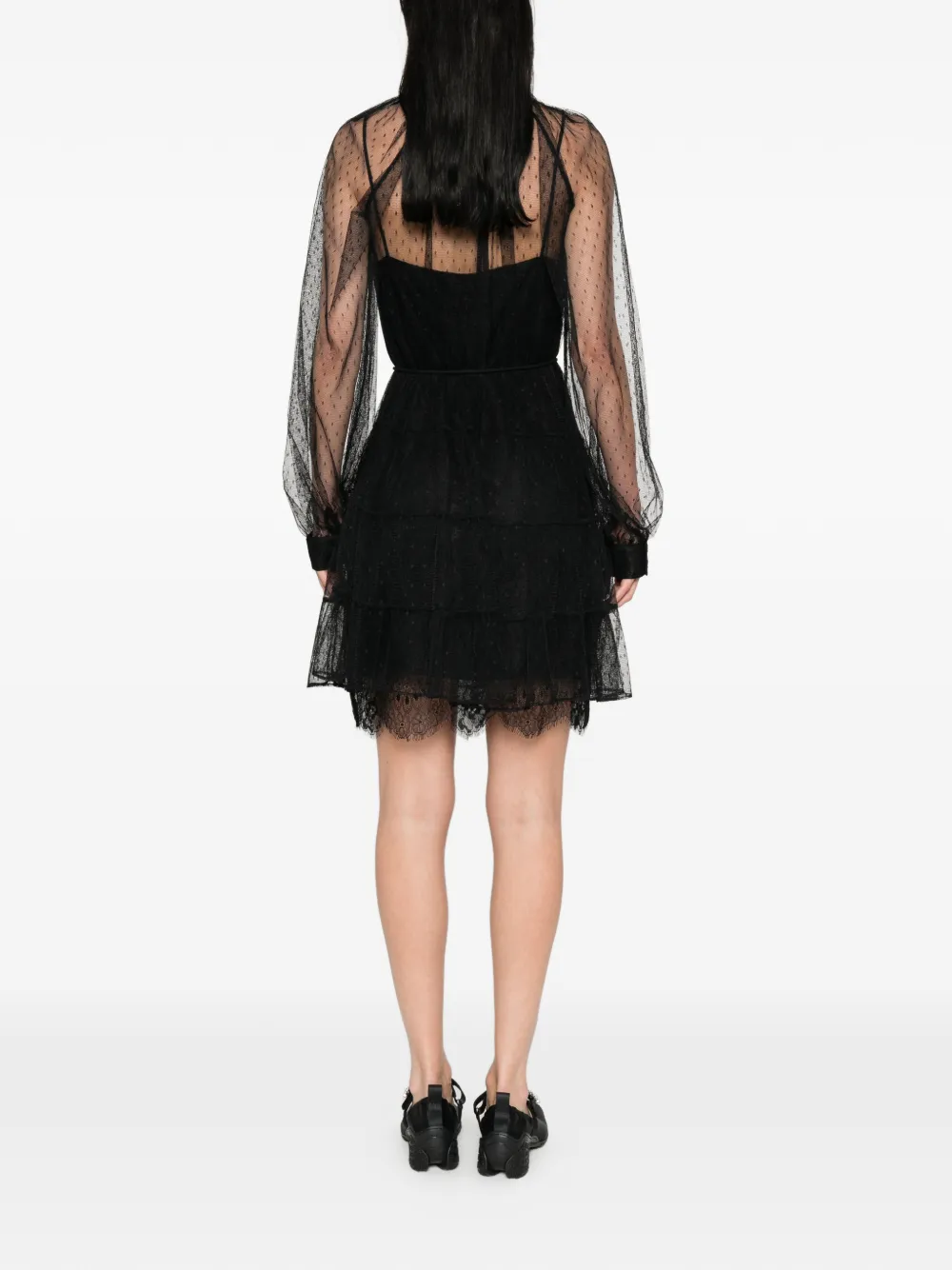 TWINSET Tulen mini-jurk Zwart