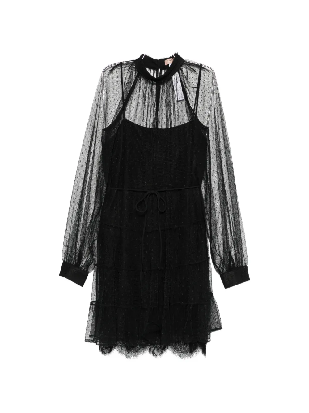 TWINSET tulle mini dress - Nero