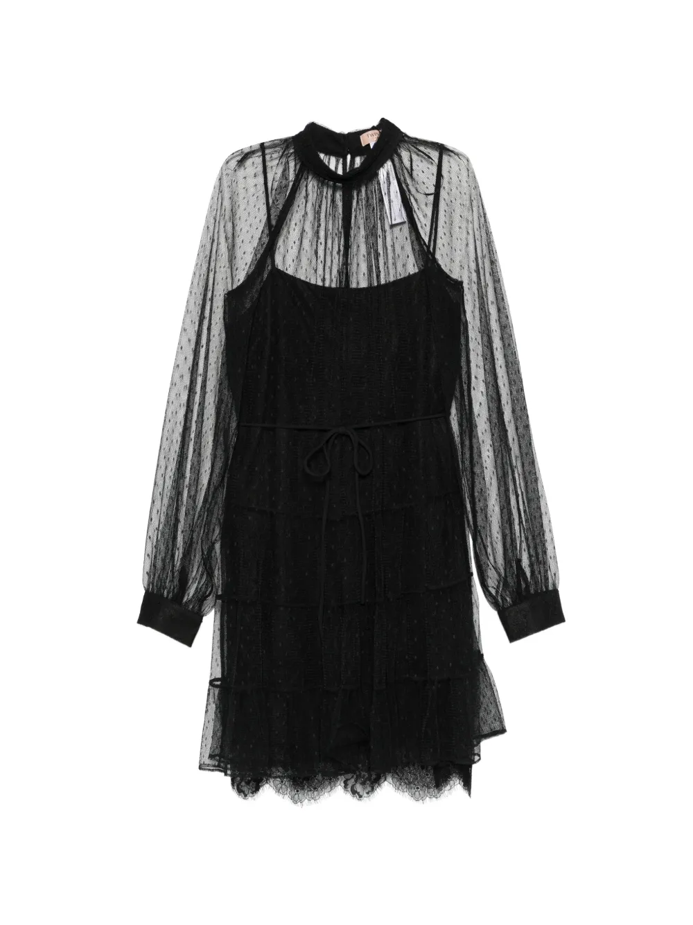TWINSET tulle mini dress - Nero