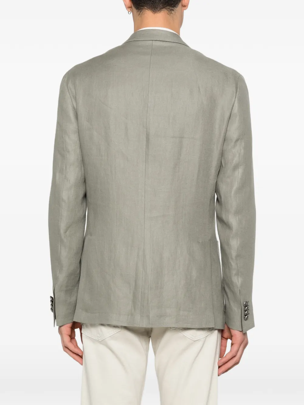 Academy Light Double-Breasted Patch-Pocket Jacket