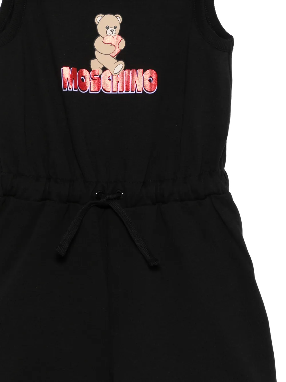Moschino Kids Romper met logoprint Zwart