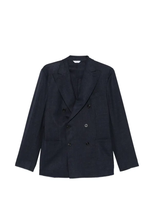 <極美品>BOGLIOLI 新ロゴ ブルー ウール ダブルジャケット サイズ50 Boglioli ダブルジャケット | ブルー | FARFETCH JP