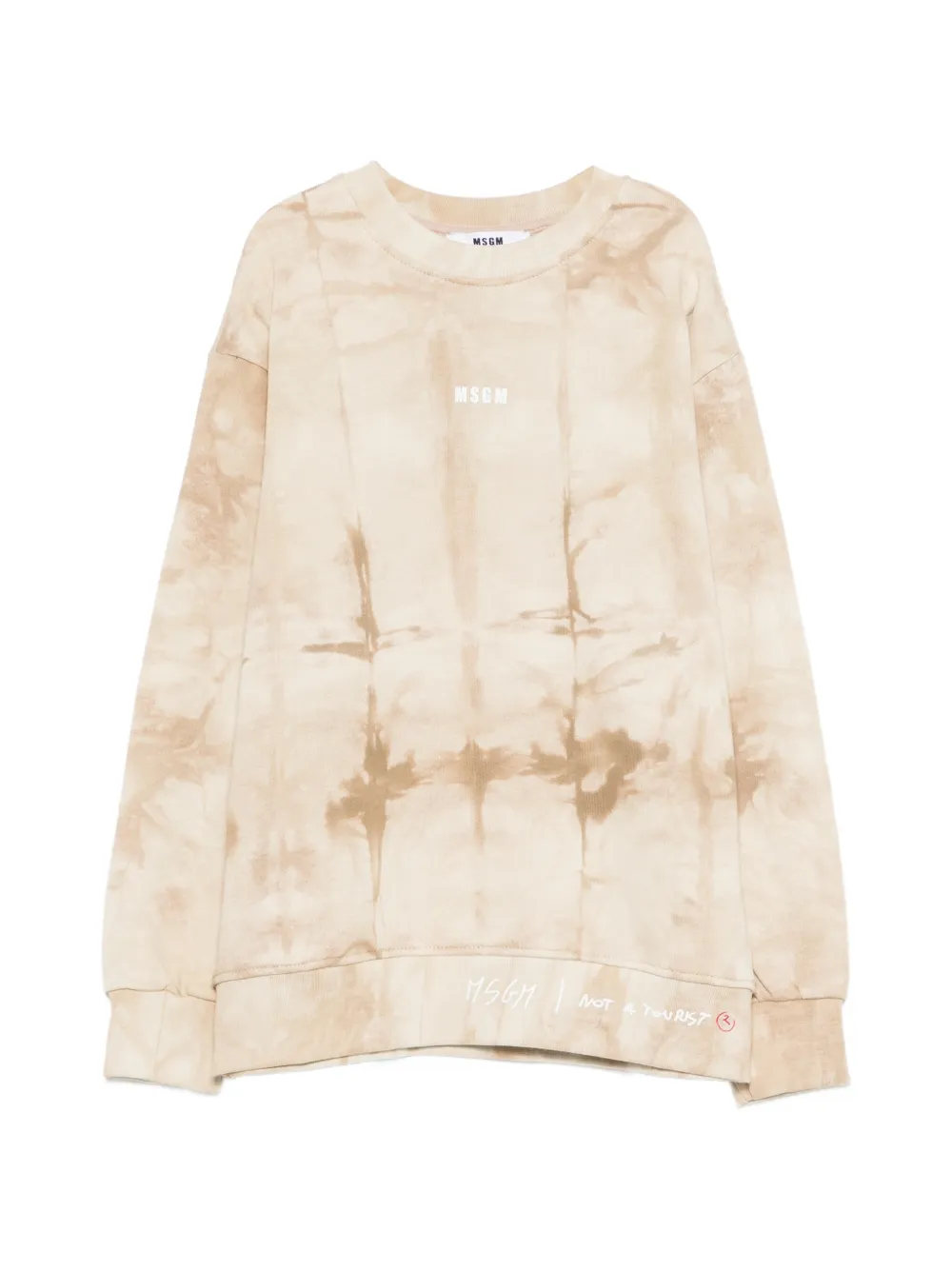 MSGM Kids tie-dye sweatshirt - Toni neutri