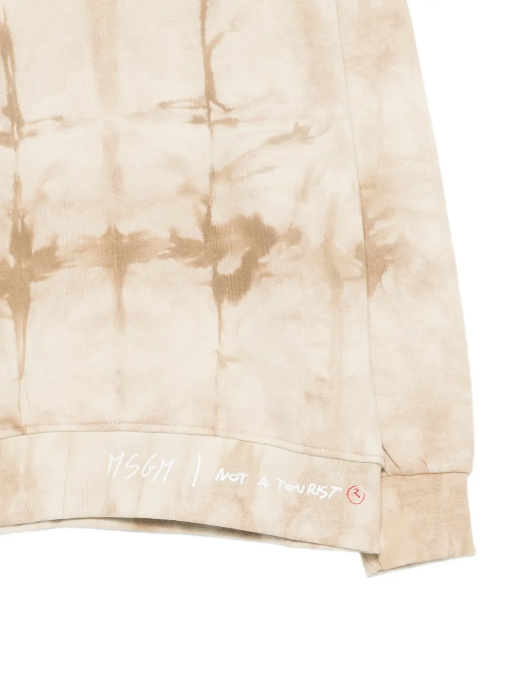 MSGM Kids Sweater met tie-dye print Beige
