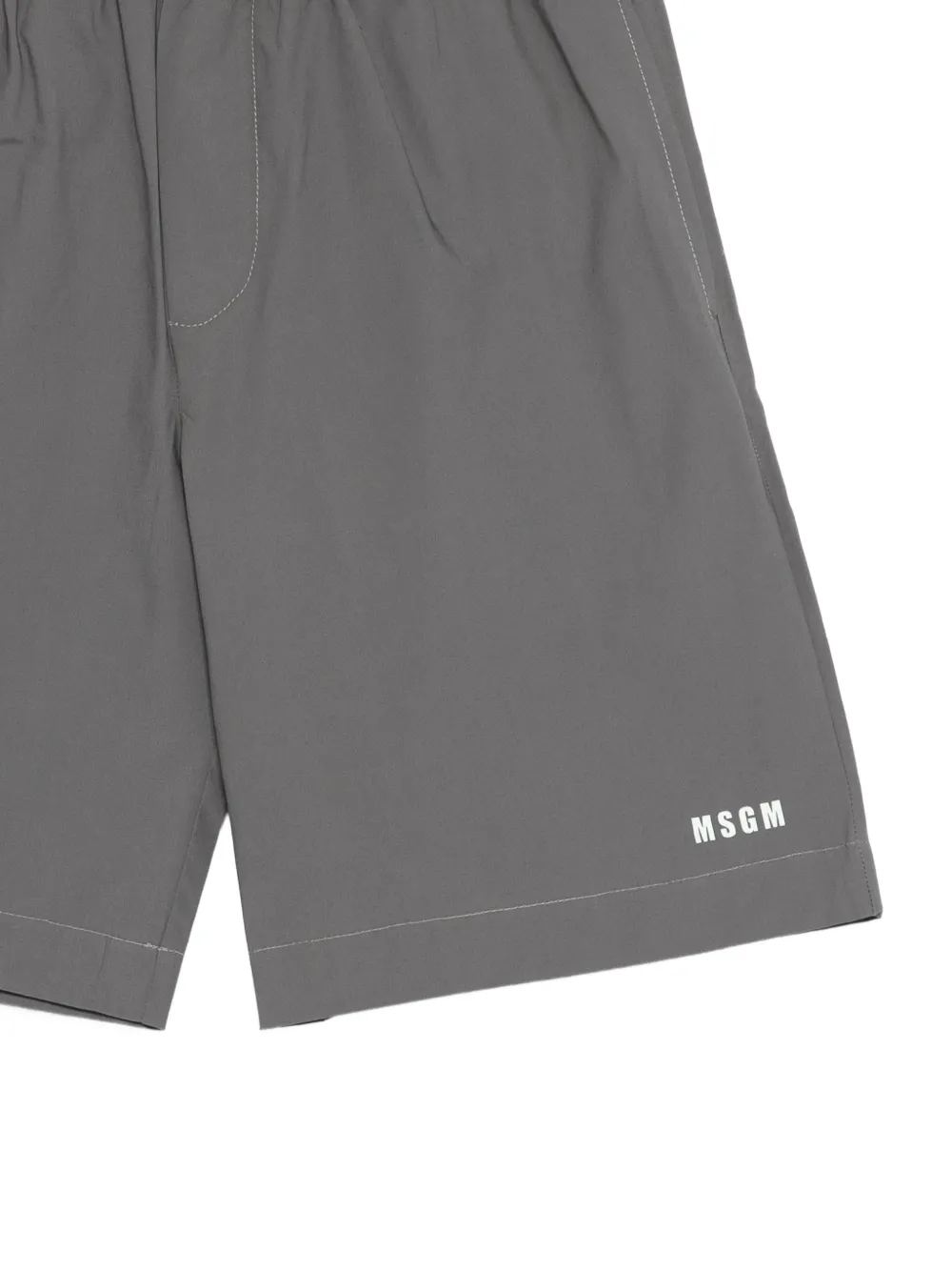 MSGM Kids Shorts met logopatch Grijs
