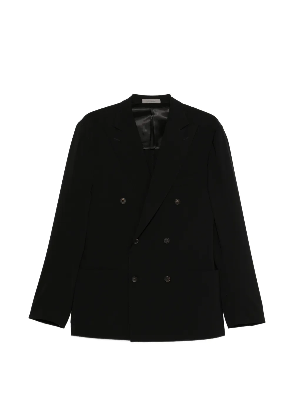 Corneliani Double-breasted Suit In Black