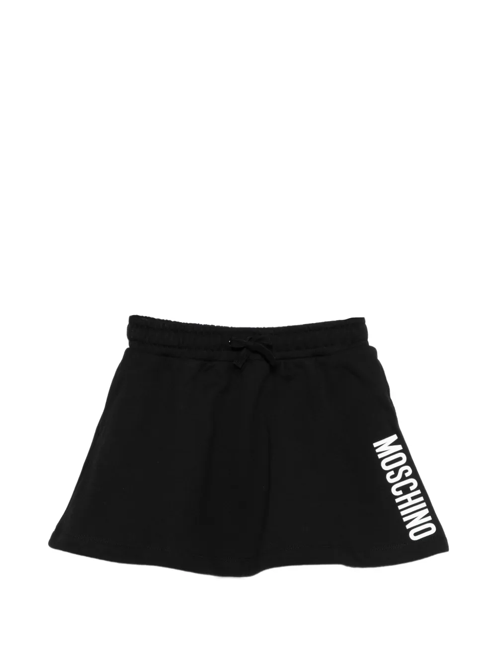 Moschino Kids logo-print A-line skirt - Nero