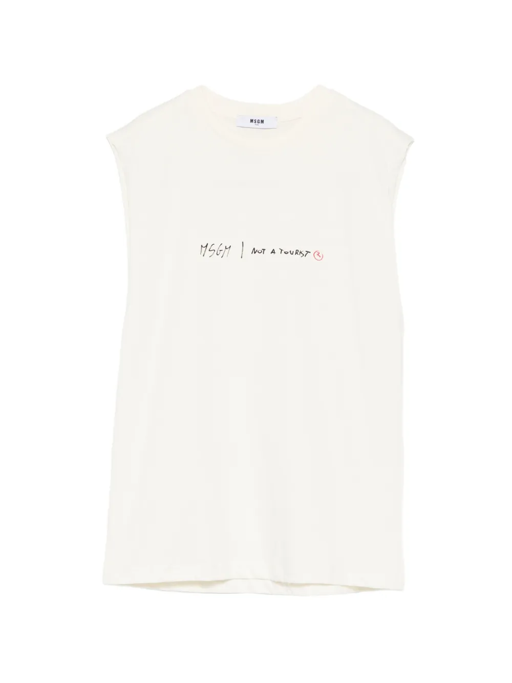 MSGM Kids sleeveless T-shirt - Toni neutri