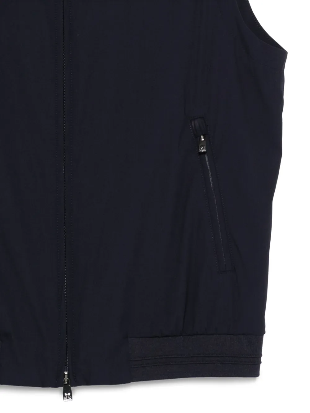  Corneliani Chaleco Sin Mangas Con Cremallera - Azul 