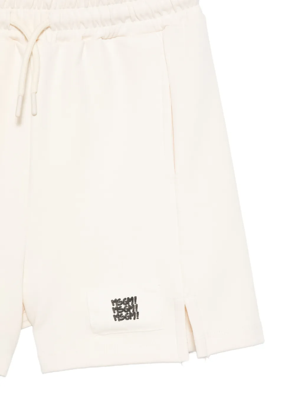  Msgm Kids Logo-label Shorts - Neutrals 