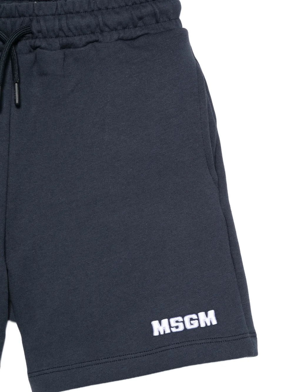 MSGM Kids Shorts met trekkoord en logodetail Blauw