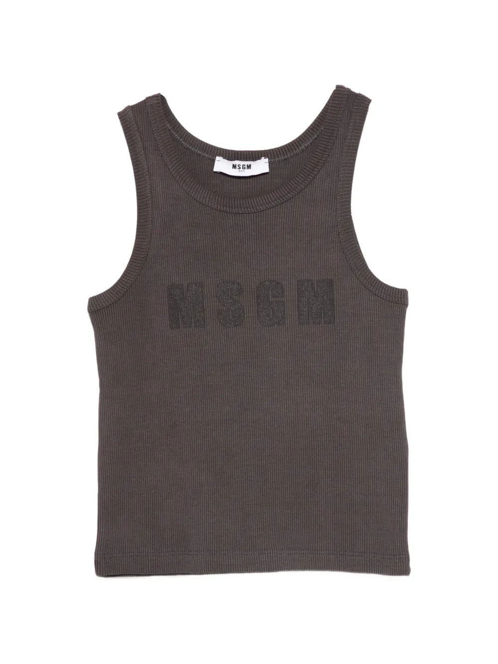 MSGM Kids ribbed tank top - Grigio
