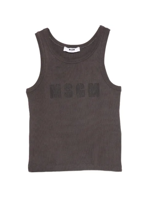 MSGM Kids ribbed tank top