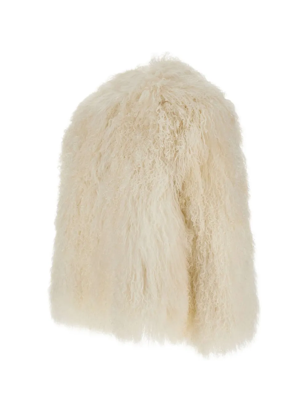  The Touch Marina Long Lamb-fur Jacket - White 