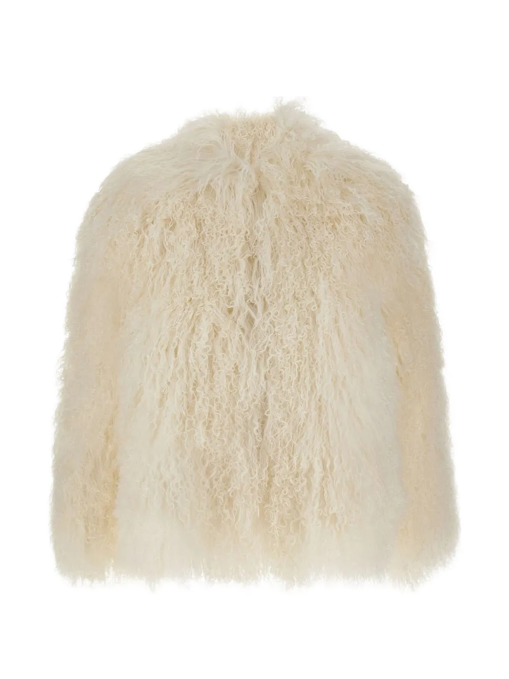 THE TOUCH Marina Long lamb-fur jacket - Bianco