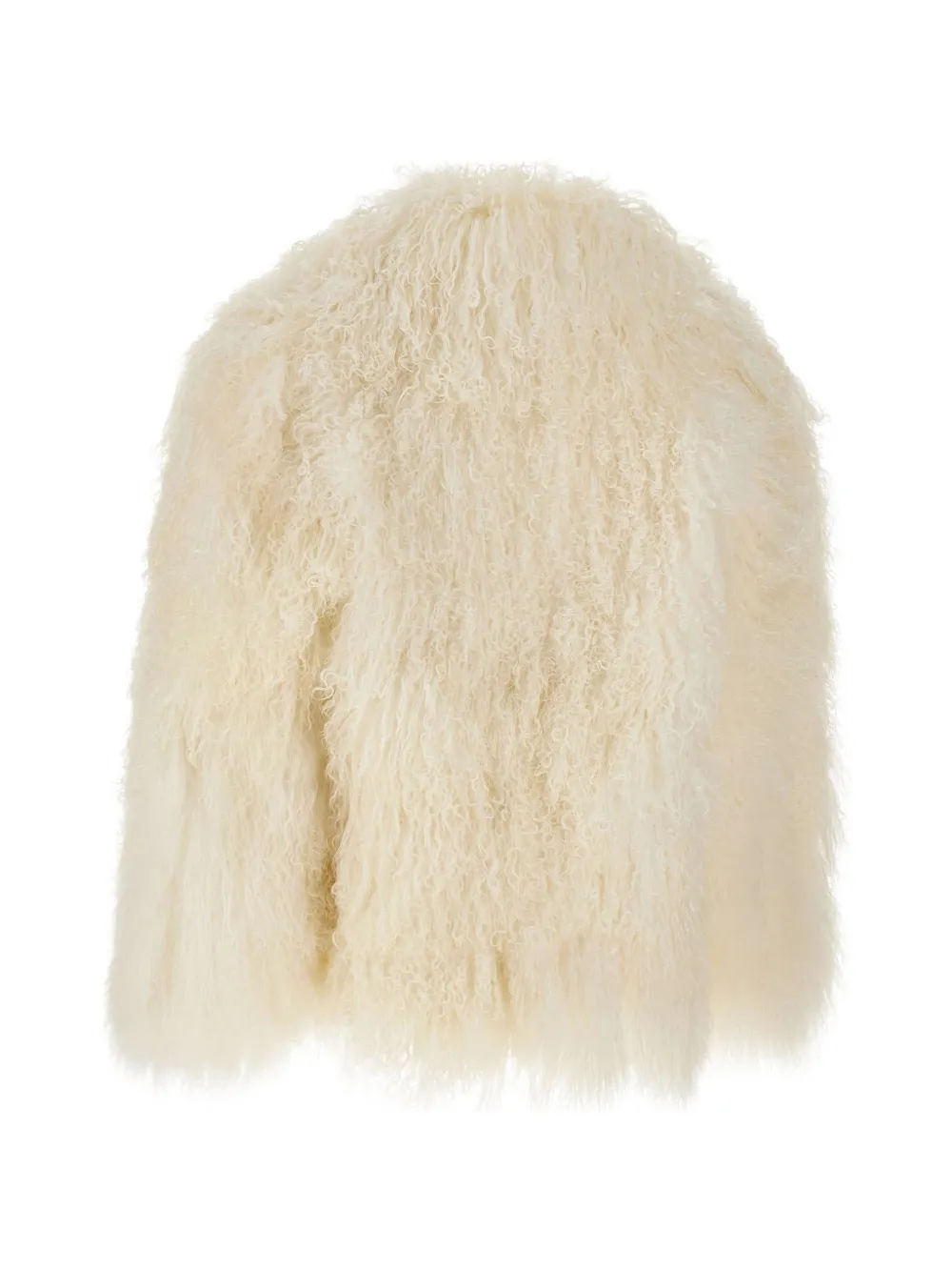  The Touch Marina Long Lamb-fur Jacket - White 