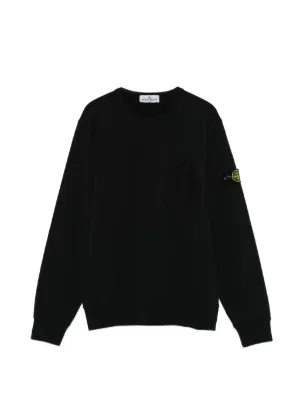 Stone Island Junior ラウンドネック スウェットシャツ | ブラック