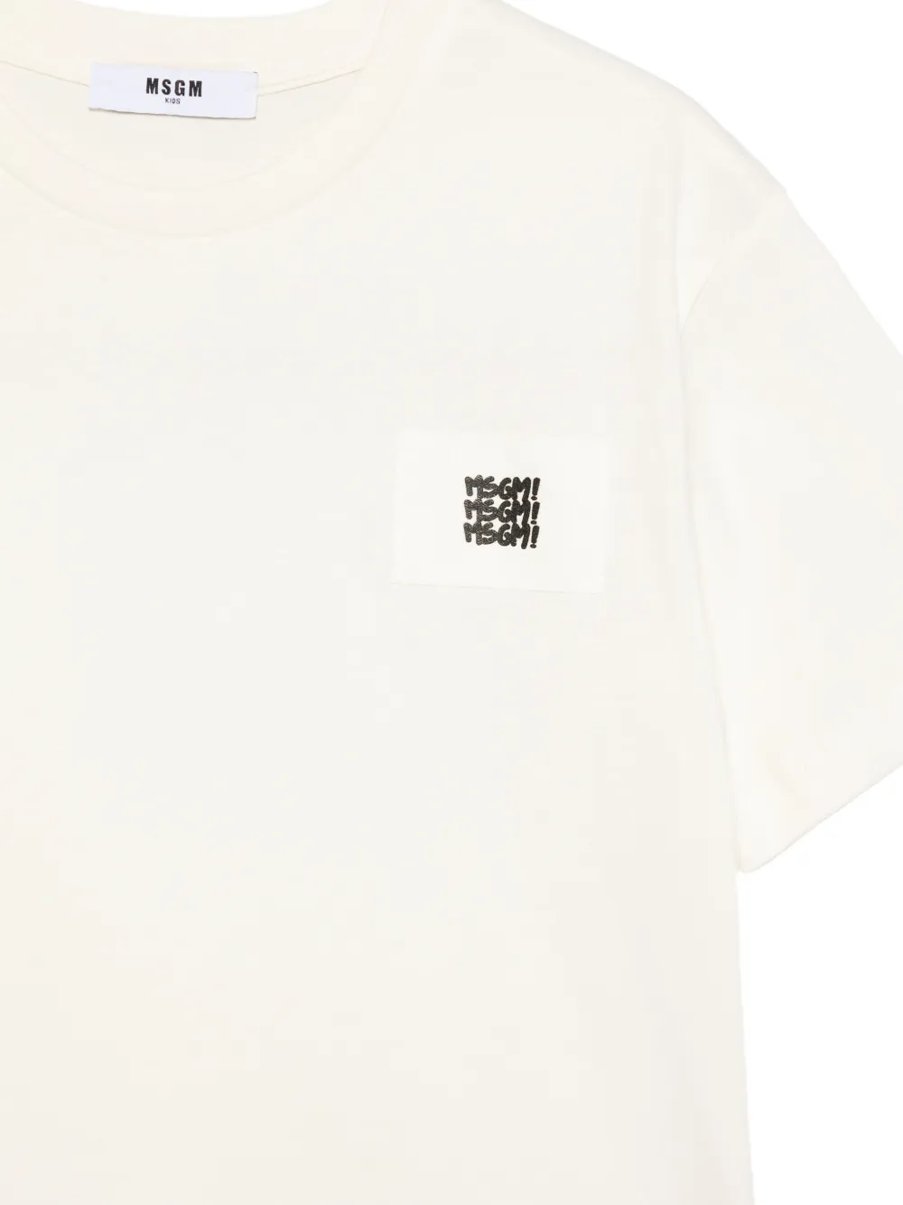  Msgm Kids Chest-pocket T-shirt - Neutrals 