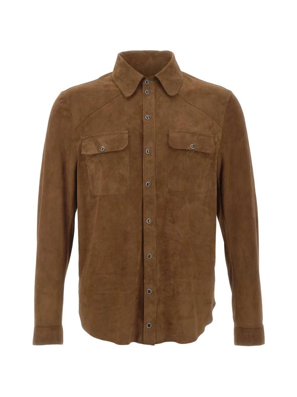 CONCEPT LEATHER Marc37 Napoli leather shirt - Braun