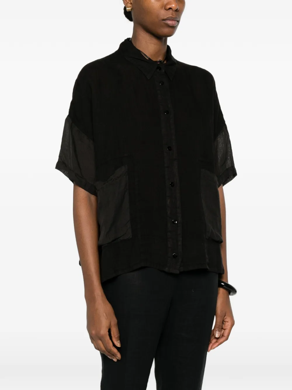 patch-pocket short-sleeve shirt
