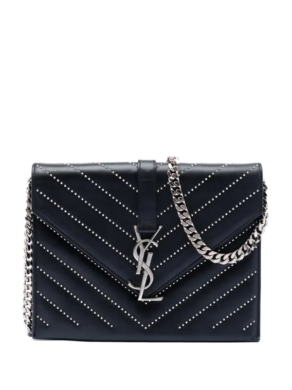 Saint Laurent Pre-Owned 2014 スタッズ シェブロン カーフスキン 