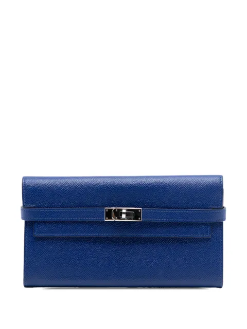 Hermès Pre-Owned محفظة طويلة 'إيبسوم كيلي' ثلاثية الطي 2014