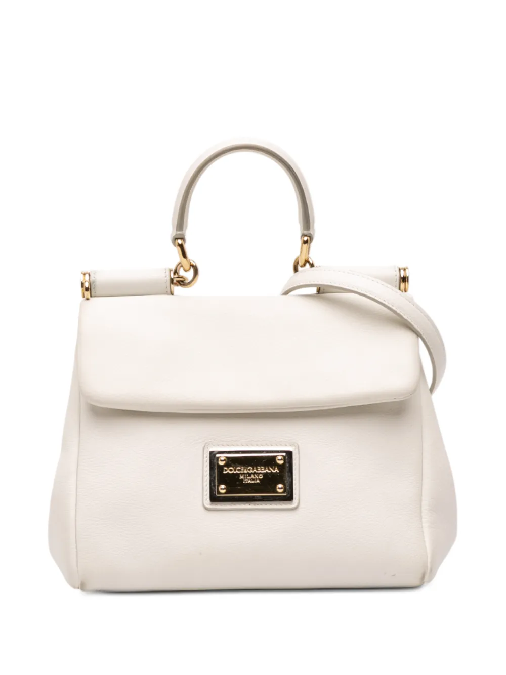 Dolce & Gabbana Pre-Owned 2000-2025 Small Calfskin Soft Sicily satchel - Bianco