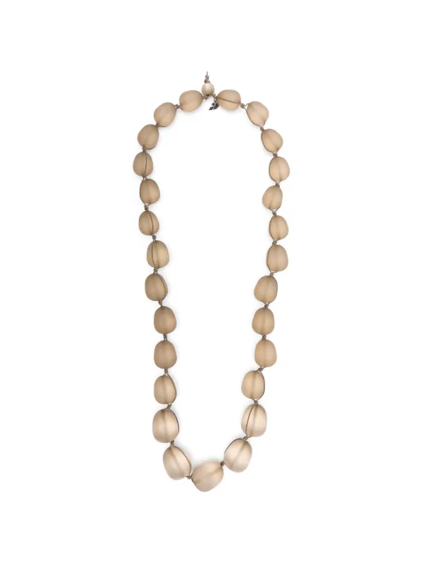 Emporio Armani Beaded Necklace in Neutrals