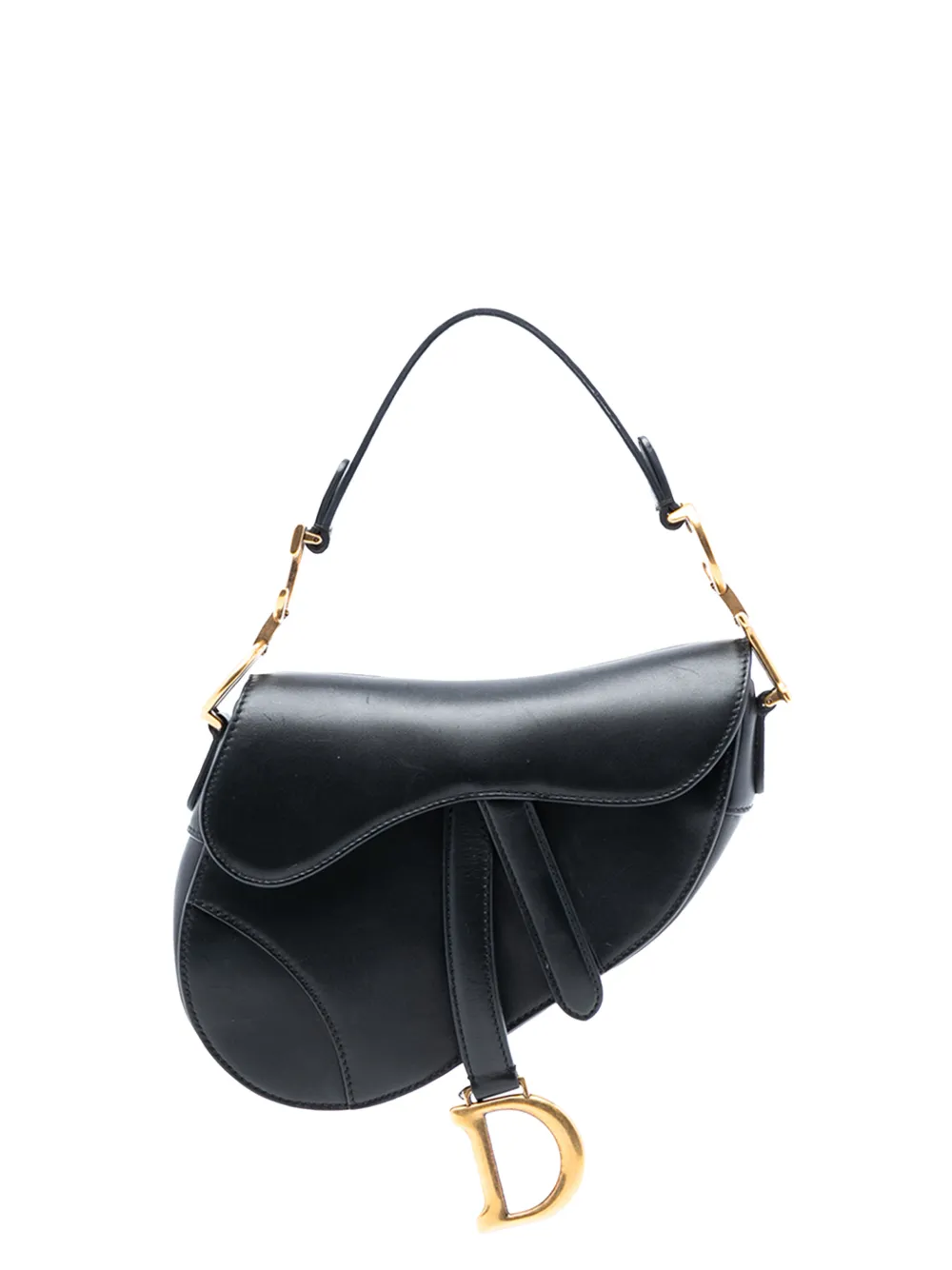 Christian Dior Pre-Owned 2018 Mini Leather Saddle Bag satchel - Nero