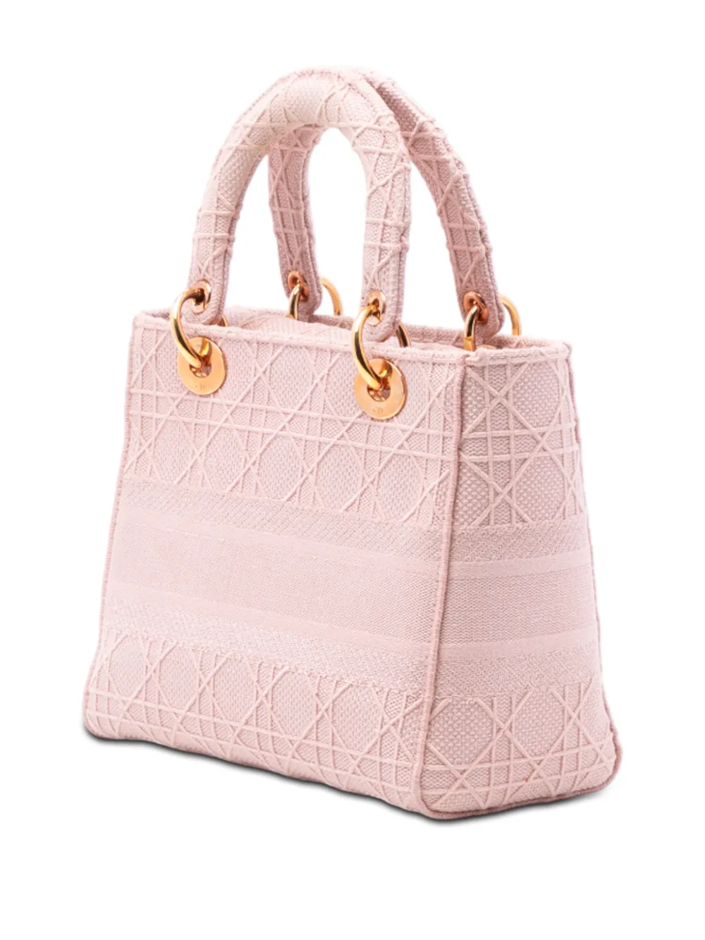 2020 Medium Canvas Cannage Lady D Lite Satchel