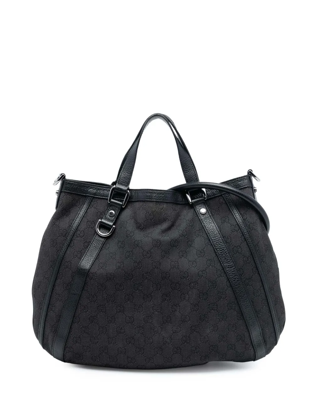 Gucci Pre-Owned 2016-2025 GG Denim Abbey D Ring Convertible Tote satchel - Nero