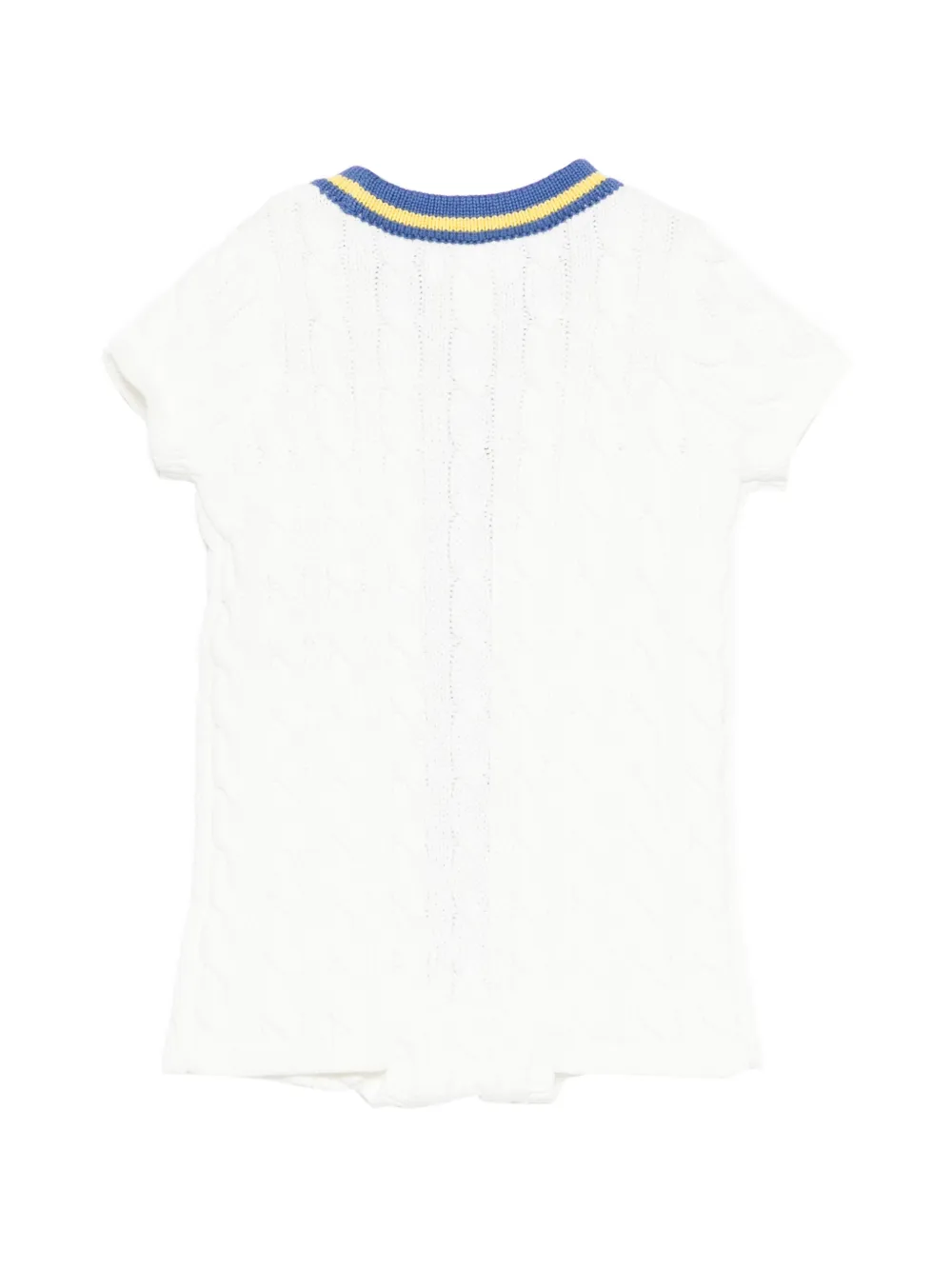  Polo Ralph Lauren Kids V-neck Romper - White 
