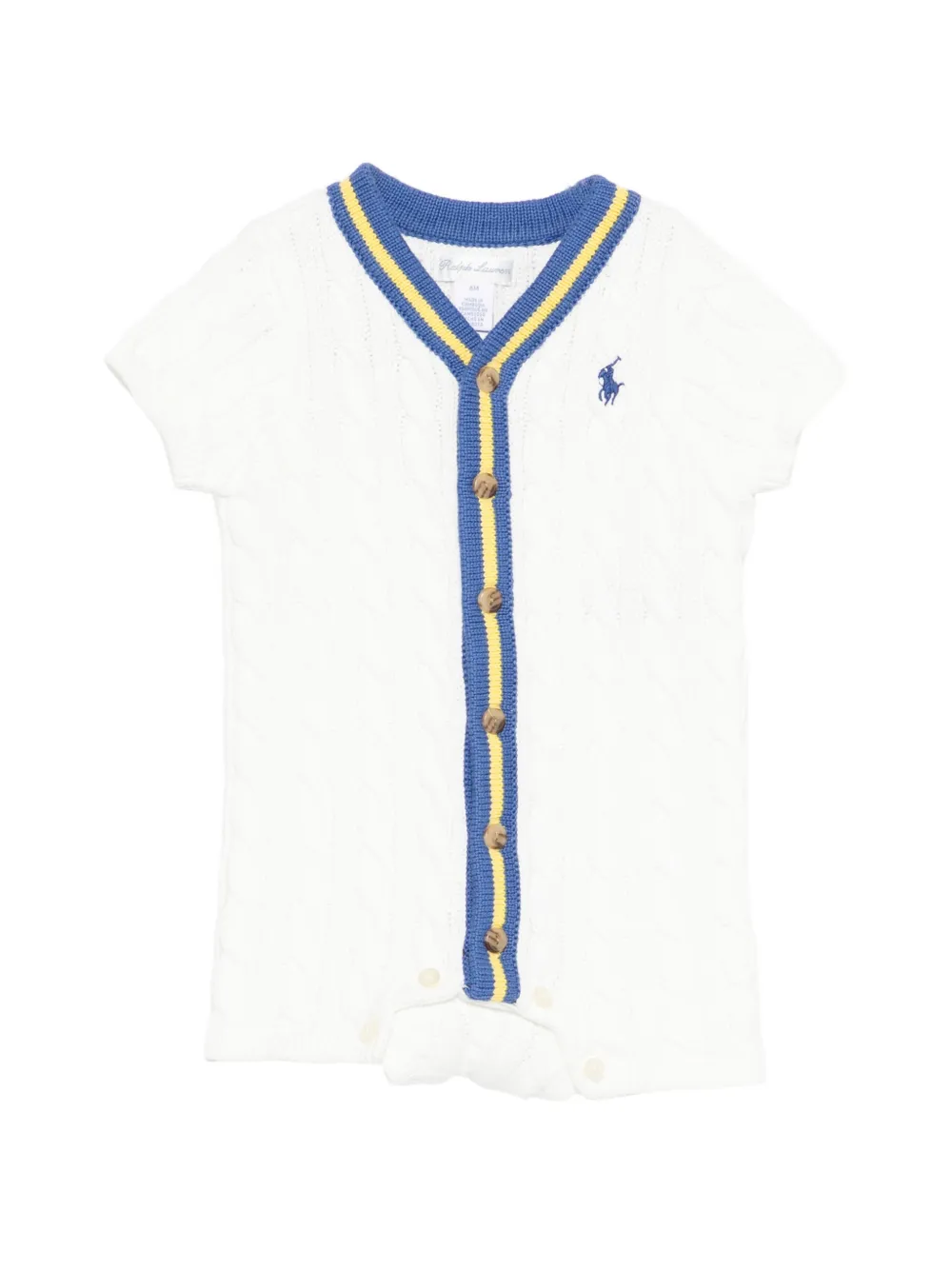 POLO RALPH LAUREN KIDS V-neck romper - Bianco