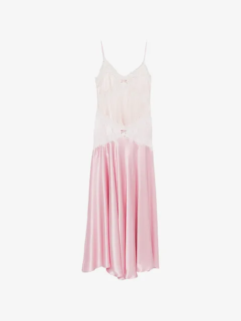 Viktor & Rolf robe en soie à bords en dentelle